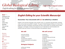 Tablet Screenshot of globalbiologicalediting.com